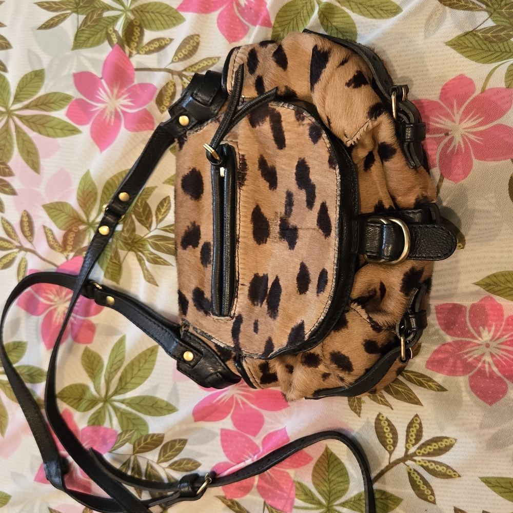 Jerome Dreyfuss Tan and Black Crossbody Bag